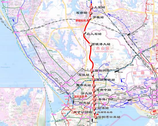 ▲13号线一期线路示意图(站名以实际建成为准)