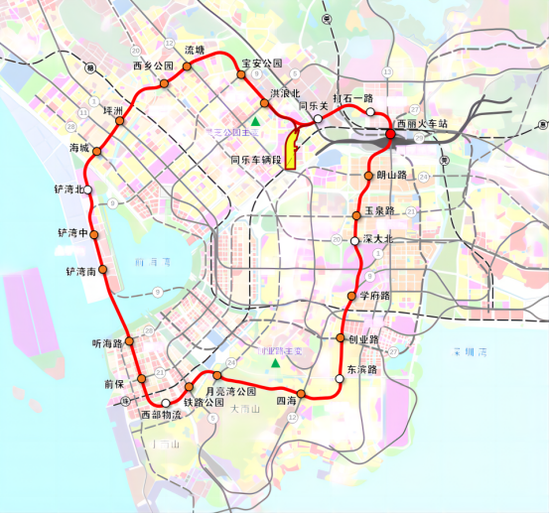15号线线路示意图(以实际建成为准)