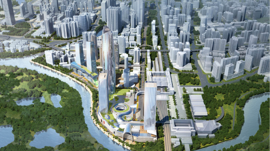 图为罗湖口岸升级改造效果图(以实际建成为准)